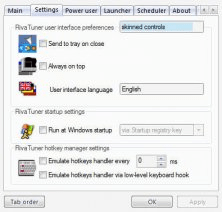 RivaTuner 2.2 Application Settings