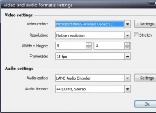 Video And Audio Format Settings