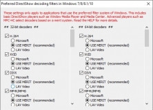 DirectShow Decoding Filters for Windows 7+