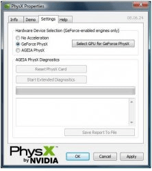 NVIDIA PhysX System Software: Screenshots - Software Informer