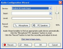 Audio configuration wizard