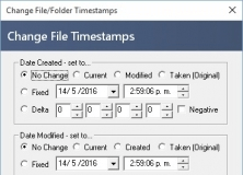 Change file folder timestamps