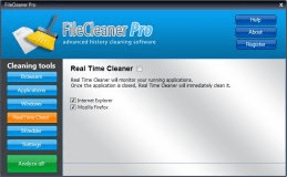 Real Time Cleaner Screen
