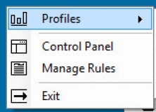 Selecting Profile from the Tray Menu