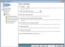 Options Window - User Interface
