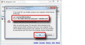 The last step is to grant access to the user stated in the dialog box.