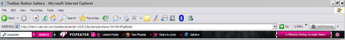 Popeater Toolbar Main