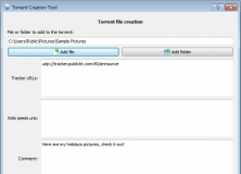 Creating a torrent file