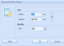 Document size setup