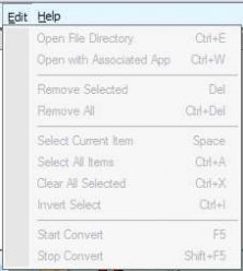 Edit menu