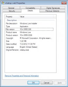 Windows Live Installer Properties