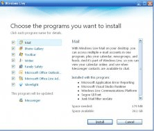 Users can choose the programs to install