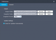 Preferences Window