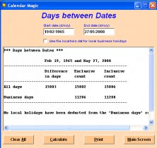 Days between Dates