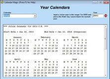 Year Calendars