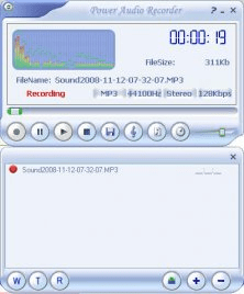Main interface while recording