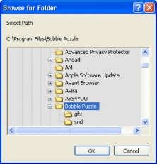 Select software Path window