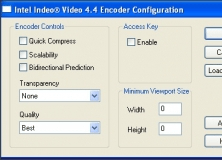 Video Codec Configuration Window