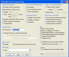 Server Admin properties page