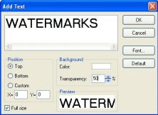 Adding watermarks to images