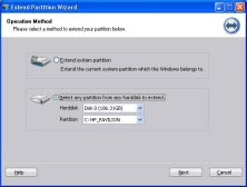 Extend Partition Wizard