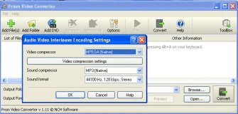 encoding settings