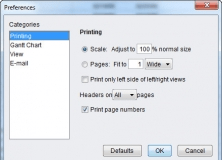 Printing Preferences