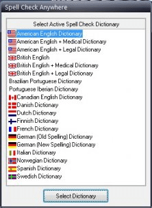 Select Dictionary Window