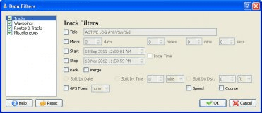 Data Filters Window