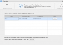 Selecting iTunes Backup File