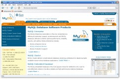 MySQL products page
