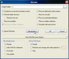 File Recovery Settings