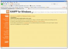 XAMPP installation welcome page