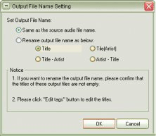 Output File name Setting