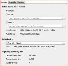 select output video format
