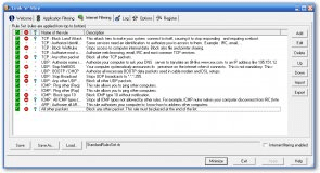 The Internet Filtering tab