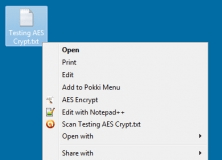 The AES Encryption Context Menu Entry