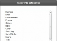 Password Categories Editor