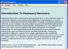 "Introduction to Password Recovery" Screen
