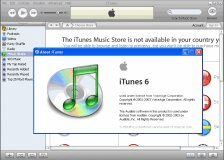 iTunes 6.0 Abour window
