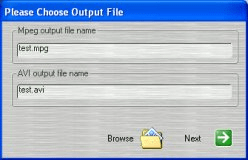 Choosing output file