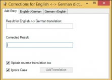 English - German Dictionary Editor