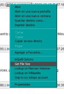 In IE, it adds an option to the right-click menu