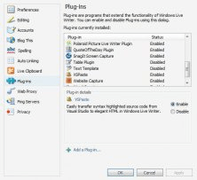 Paste from Visual Studio for Windows Live Writer 1.2 in your Plugin List