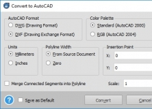 PDF to AutoCAD Options