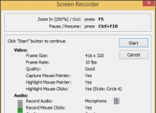 Screen Recorder Parameters