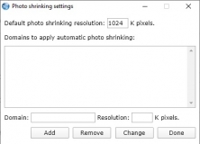 Photo Shrinking Settings