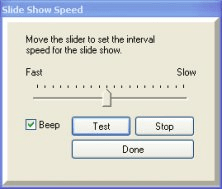 Slide Show Speed Setting