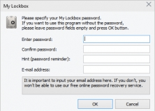 Setup Password Window
