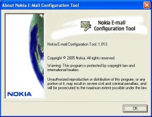 About e-mail configuration tool